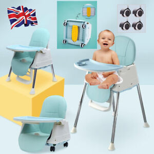 Adjustable 3-In-1 Baby Highchair Infant High Feeding Seat Toddler Table Chair UK