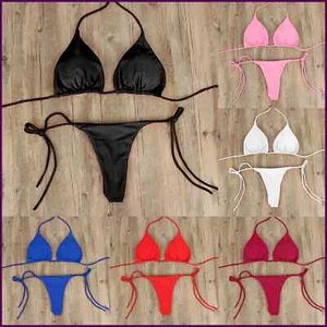 Sexy Bikinis Set Summer Brazilian Swimsuit Women Bra Thong Two Pieces - Picture 1 of 30