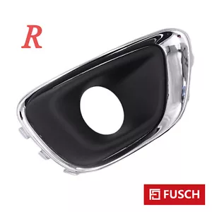 Right Passenger Side Fog Light Cover Black w/ Chrome for 2014-2017 Jeep Compass - Picture 1 of 7