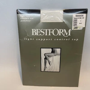 Vintage Bestform Light Support Pantyhose Control Top White Size C - Picture 1 of 6
