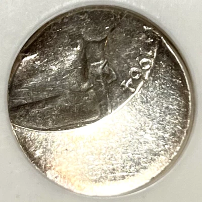 1964 NICKEL ON SILVER DIME + 50% OFF CENTER! NGC AU-58 MULTI-MINT ERROR - Image 1 of 3