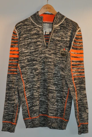 Edmonton Oilers NHL OLD TIME Hockey CAUSEWAY COLLECTION Knit Sweater NEW NO TAGS Cover