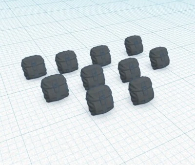 Set de sacs ECR pour véhicules militaire français -1/35 - Photo 1/4