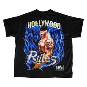 Hollywood Rules Hulk Hogan Modern Vintage style T-Shirt WCW NWO WWE WWF REPRINT - Picture 1 of 1