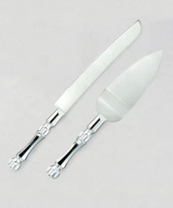 Silver Wedding Cake Server Set - Picture 1 of 1