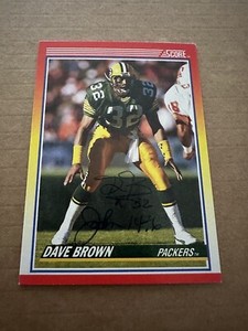 Dave Brown Signed 1990 Score #229 Green Bay Packers NFL NCAA HOF Star DEC 2006