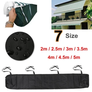 Retractable Patio Awning Cover Outdoor Courtyard Canopy Sun Shade Protect Case - Picture 1 of 11