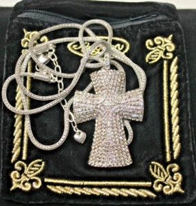 Brighton ANATOLIA CROSS Convertible Reversible Antiqued Silver Necklace - Picture 1 of 4