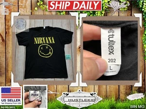 Genuine Nirvana Smiley Face TShirt Rock Grunge Punk Music Men Women Large L🔥MG - Picture 1 of 10