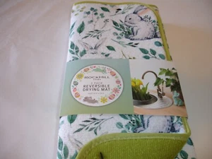 New! Easter Spring Bunny Rabbits Dish Drying Mats Countertop Kitchen Dry Mats - Picture 1 of 3