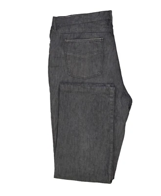 PVP1150$ AUTÉNTICOS Pantalones de mezclilla ZILLI para hombre talla 60IT W44 gris algodón y seda Foto 1 de 4