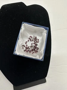 New Orissa Rhodolite 20” Garnet Beaded Necklace Platinum Over Sterling Silver - Picture 1 of 8