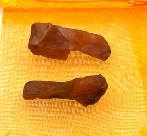 Raw Natural Carnelian Crystal Stone - 2 Pieces - Picture 1 of 4