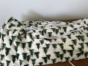EUC MICROPLUSH Heated Throw Evergreen Green Trees Electric Blanket 50x60