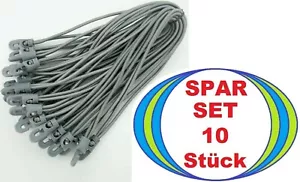 10x Zelt Planen Spanner 25 cm GRAU mit Haken Planenspanner Spann Gummi Spannfix - Bild 1 von 6