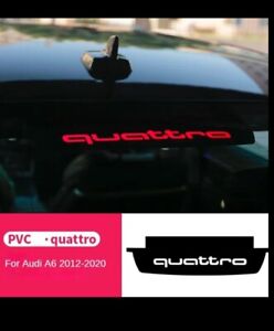 1 x PVC Rear Brake Light Pattern Sticker Quattro logo For Audi A6 C7 C8 2009-20