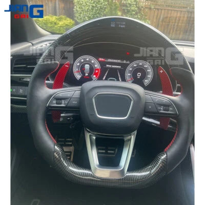 Carbon Fiber LED Steering Wheel Fit Audi A5 Q3 Q5L Q7 Q8 RSQ5 RSQ3 SQ5 18+ - Image 1 of 4