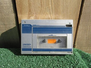 Vintage Unisef Model V-1 Stereo Mini Hi-Fi Portable Cassette Player WORKING - Picture 1 of 9