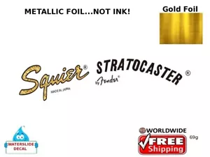 Squier Stratocaster guitar headstock Restoration decal waterslide 69g - Bild 1 von 1