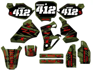 1996-2002 CR 80 APACHE Green Senge Kit Gráfico Compatible con Honda - Imagen 1 de 10