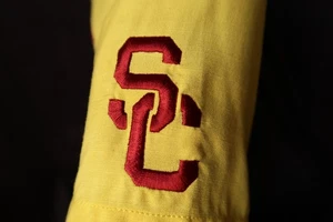 USC Trojans Tommy Bahama Gold Camp Shirt (M) NICE! 🏈 - Picture 1 of 9