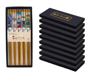 Castle Enterprise Wagokoro Chopsticks (5 Pairs, Mount Fuji Design) X 10 Boxes, _ - Picture 1 of 7