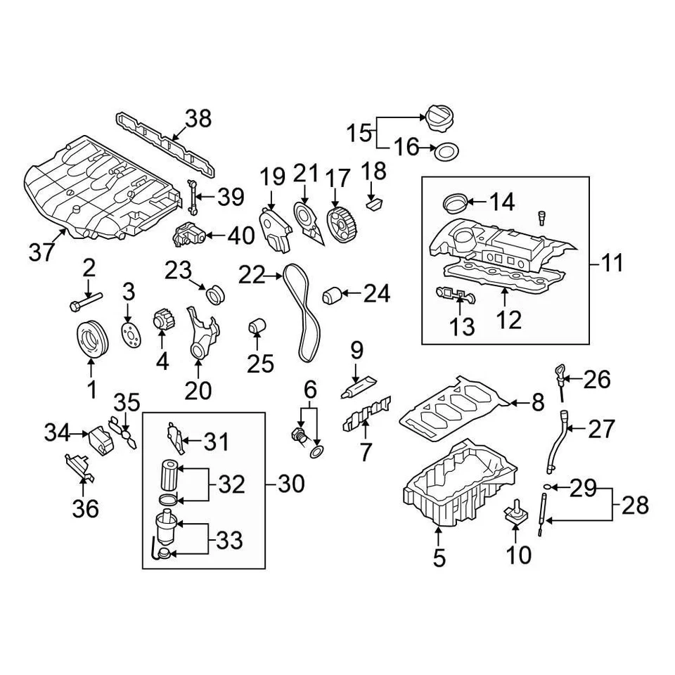 For Volkswagen GTI 2006-2008 Volkswagen 06F115397L Engine Oil Filter Adapter Foto 1 de 2