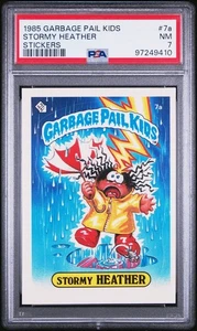 1985 Topps OS1 Garbage Pail Kids Series 1 Stormy Heather 7a Matte Card PSA 7 NM - Picture 1 of 2
