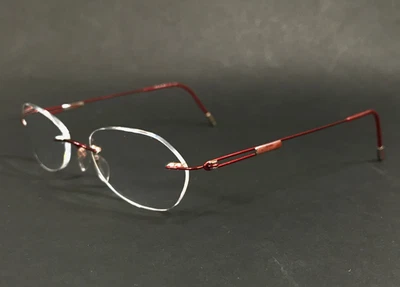 Silhouette Eyeglasses Frames 7534 40 6079 Burgundy Rimless Titanium 48-17-140 - Image 1 of 4