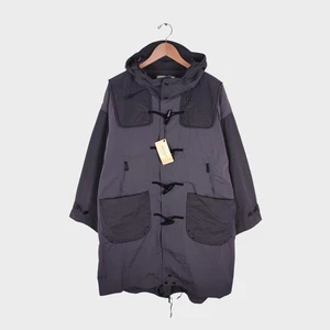 NORBIT by Hiroshi Nozawa Men's Grey Water Repellent Nylon Duffle Mod Coat Jacket - Picture 1 of 9
