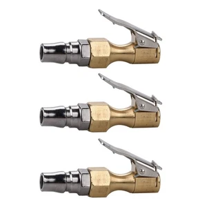 Lock-on Air Chuck 1/4" NPT Tire Inflator Nozzle Valve For Quick Clip Design - Picture 1 of 15