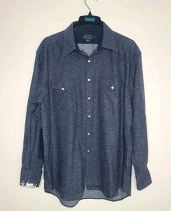 Pendleton Shirt High Grade Western Wear Canyon Pearl Snap Wool Gray XL READ - Picture 1 of 7