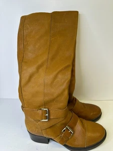 BCBGeneration Marisol Cognac Stardust Leder hohe Stiefel - Größe 8B ~ Top - Bild 1 von 7