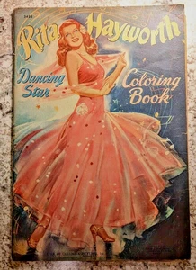 1942 Rita Hayworth Dancing Star Malbuch Antik Filmstar 15x10" Mode - Bild 1 von 9