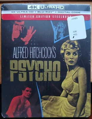 Alfred Hitchcock’s Psycho Limited UNCUT Edition Steelbook (4K + Blu-Ray) 1960 Foto 1 de 4
