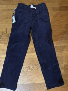 VINEYARD VINES Boy's Size 14 Navy Blue CORDUROY PANTS Elastic Pull On Waist $69 - Picture 1 of 3