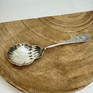 Antique 1910 Watson Co. Sterling Silver Berry Bon Bon Spoon Floral Pattern - Picture 1 of 7