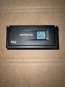 Intel SL2U3 Pentium II MMX 350MHz Slot1 CPU Processor with Heat Sink Vintage - Picture 1 of 4