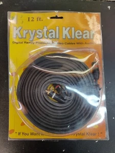Cable de audio digital Krystal Klear S-Video macho a macho conector de cable 12 ft - Imagen 1 de 4