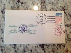 Navy FDC First Day Cover: 1962 USS Coral Sea CVA 43 Midway Aircraft Carrier - Picture 1 of 3