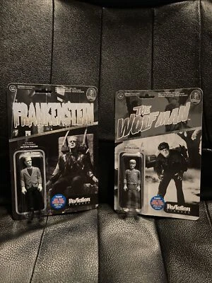 Figura Funko/reacción blanco y negro New York Comic Con Frankenstein & Wolfman Foto 1 de 4
