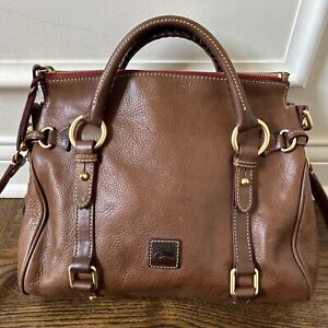 Dooney & Bourke Medium Florentine Classic Satchel Brown Leather Bag
