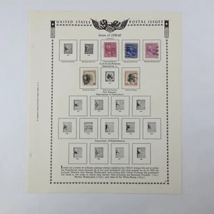 Vintage US Postal Issues Postage Stamp Minkus Pg 39 1938-43 - Bild 1 von 2