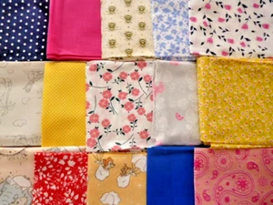 Job Lot of Cotton Assorted Patterns & Colours of New Fat Quarters - Picture 1 of 1