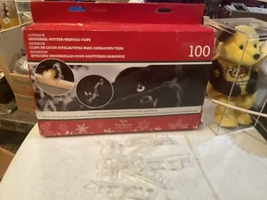 NEW TRADITIONS 100 UNIVERSAL GUTTER & SHINGLE LIGHT CLIPS - Picture 1 of 2