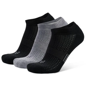 3pc Balega Tempo US W8.5-10.5/M7-9 No Show Socks Outdoor Walking Black/Grey - Picture 1 of 7