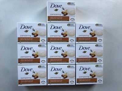 10x Dove Pampering Beauty Cream Bar With Shea Butter & Warm Vanilla Scent - Image 1 of 3
