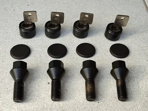 BMW E21-E30-E12-E28-E24-E23 wheel bolts locks with key NEW GENUINE 36131182006 - Picture 1 of 5