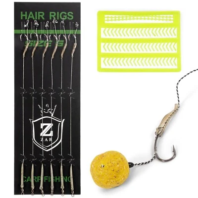 Karpfenhaken Angelhaken HAIR RIGS Boiliehaken Hacken Vorfach Grösse 2# 4# 6# 8# - Bild 1 von 4