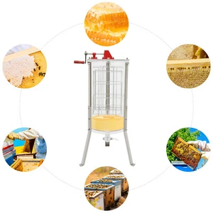 Electric honey extractor 2 frame 2 honeycomb 55570 stainless steel beekeeper slingshot de - Picture 1 of 22